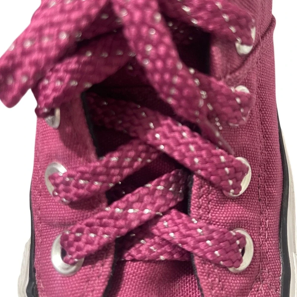Converse‎ Chuck Taylor All Star Magenta Pink Sparkle Lace Low Top Sneakers